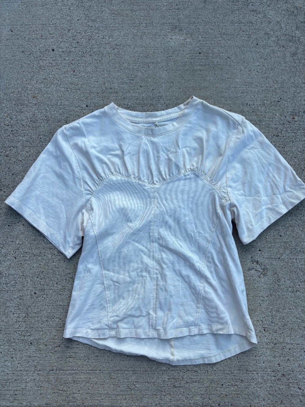 Isabel Marant Zazie Bustier-Detail Beige Cotton T-Shirt M